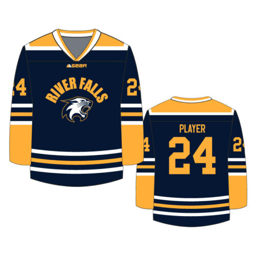 River Falls HS Hockey - Navy Full-Dye Fan Jersey