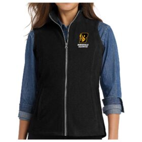 Burnsville Fastpitch - Black Embrodiered Women's Microfleece Vest (L226)