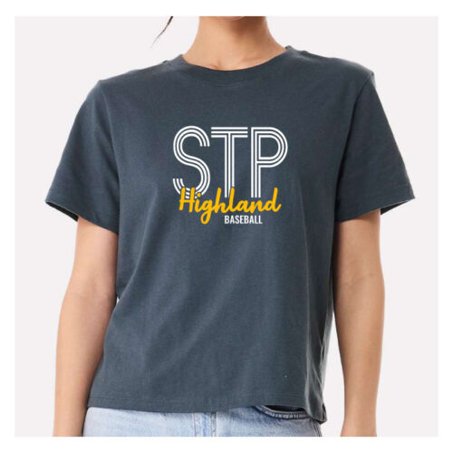 Highland Baseball - Printed Women's Boxy Tee (102) - Image 2