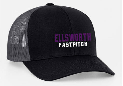 Ellsworth Fastpitch - Purple/White Embroidered Snapback Baseball Cap (112) - Image 2