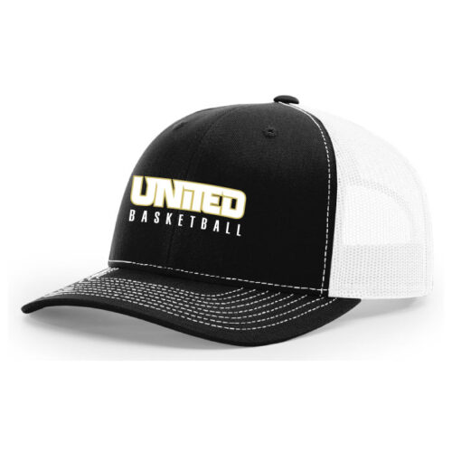 United Basketball - Black/White Embroidered Snapback Baseball Cap (112)