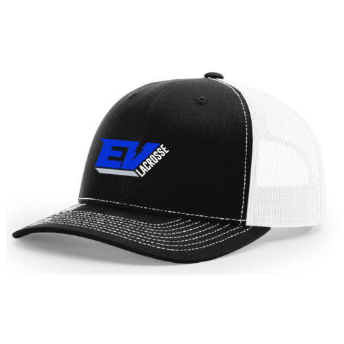Eastview Lacrosse - Black/White Embroidered Snapback Baseball Cap (112) - Image 2