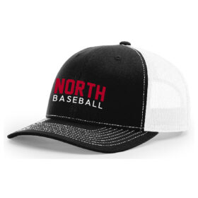 Lakeville North Baseball - Black/White Embroidered Snapback Baseball Cap (112)
