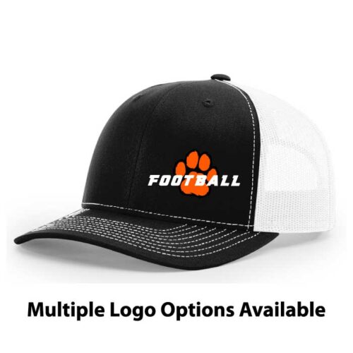 Farmington Football - Black/White Embroidered Snapback Baseball Cap (112)