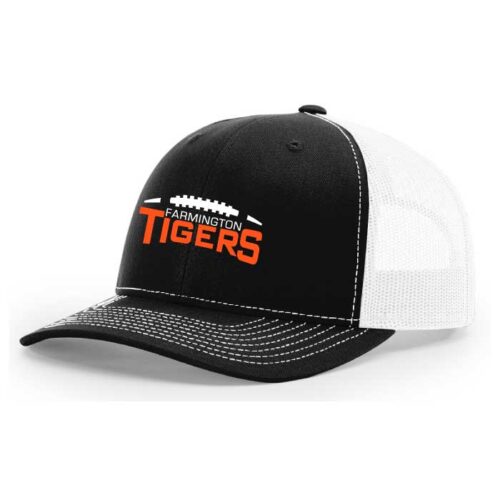 Farmington Football - Black/White Embroidered Snapback Baseball Cap (112) - Image 2