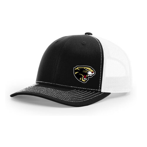 Lakeville IceCats Hockey - Black/White Embroidered Snapback Baseball Cap (112) - Image 2