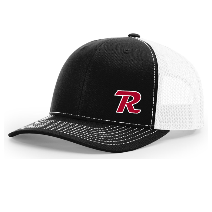 Roseville Baseball - Black/White Embroidered Snapback Baseball Cap (112)