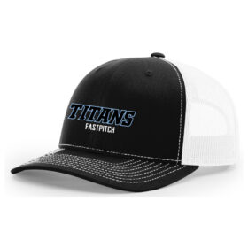 Titans Fastpitch - Black/White Embroidered Snapback Baseball Cap (112)
