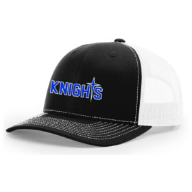 Knights Fastpitch - Black/White Embroidered Snapback Baseball Cap (112)
