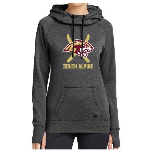 Lakeville South Alpine Ski - Black Heather Ladies Printed Tri-Blend Fleece Pullover (LNEA510)