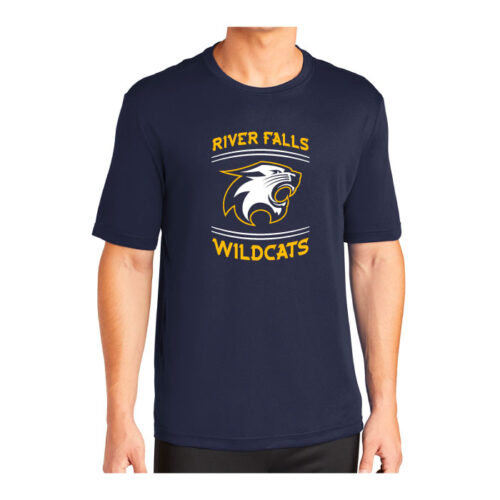 River Falls HS Hockey - Navy Printed Performance Tee (ST350)