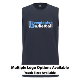 bloomington basketball navy sleeveless performance tee (123000)