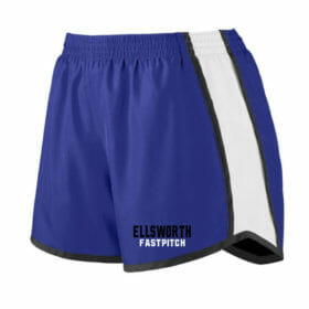 Ellsworth Fastpitch - Purple/White/Black Woman's Embroidered Running Shorts (1266)