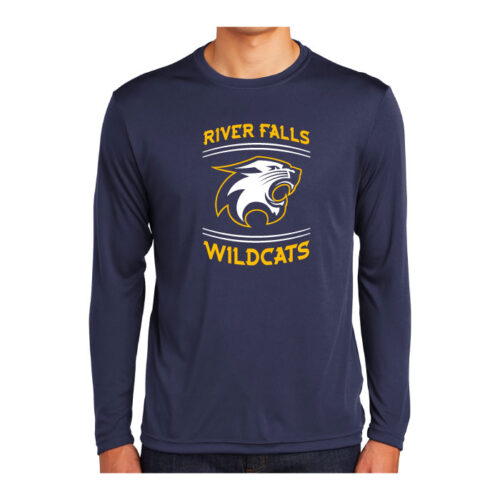 River Falls HS Hockey - Navy Longsleeve Printed Performance Tee (ST350LS)