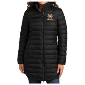 Lakeville South Alpine Ski - Black Embroidered Port Authority® Women's Horizon Puffy Long Jacket (L365)