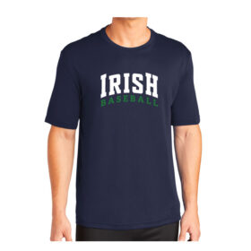 Rosemount Baseball - Navy Printed Performance Tee - Irish Block (ST350)