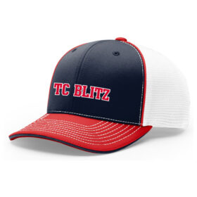 TC Blitz - N/R/W Embroidered Flex-Fit Cap (176)