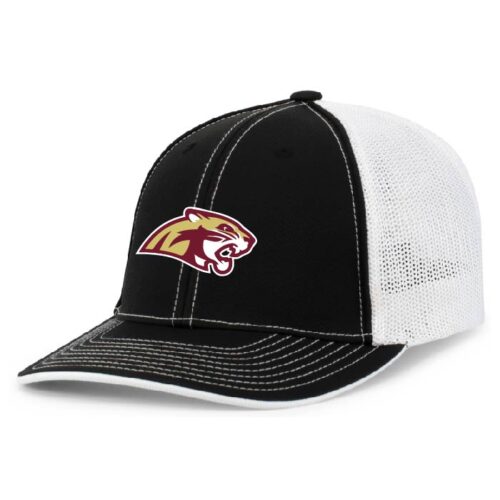 Lakeville South Alpine Ski - Black/White Embroidered FlexFit Baseball Cap (404M)