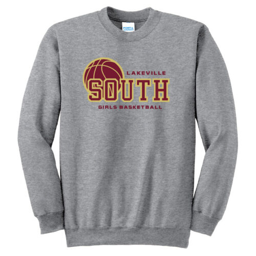 Lakeville South Girls Travel Basketball - Printed Fleece Crewneck Sweatshirt (PC90) - Image 2