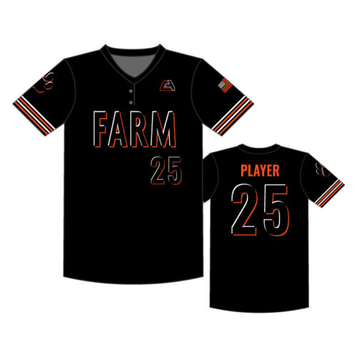 Farmington Baseball - Full-Dye Black 2-Button Player Jersey