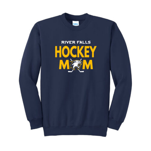 River Falls HS Hockey - Mom's Printed Fleece Crewneck Sweatshirt (PC90) - Image 2