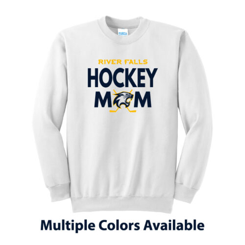 River Falls HS Hockey - Mom's Printed Fleece Crewneck Sweatshirt (PC90)