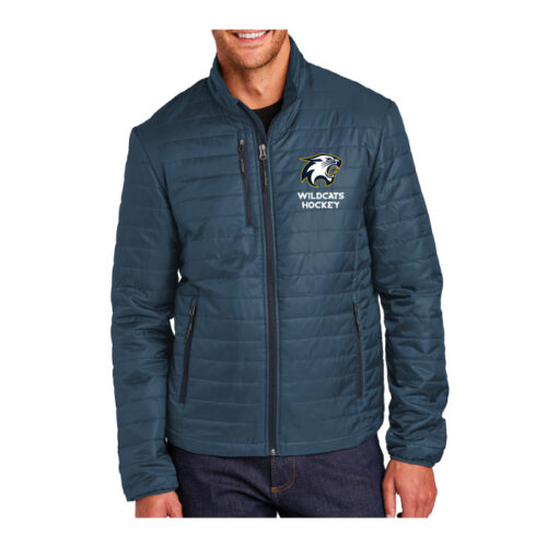 River Falls HS Hockey - Regatta Blue Embroidered Packable Puffy Jacket (J850)