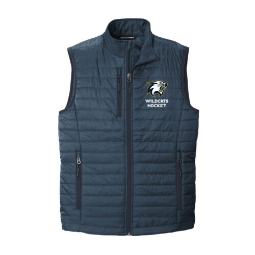 River Falls HS Hockey - Regatta Blue Packable Puffy Vest (J851)