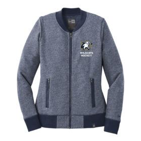River Falls HS Hockey - Navy New Era Ladies French Terry Embroidered Full-Zip (LNEA503)