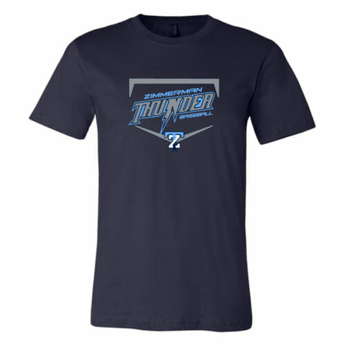 Zimmerman Baseball - Navy Printed Cotton Tee Shirt (3001)
