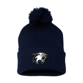River Falls HS Hockey - Navy Embroidered Pom Stocking Cap (SP15)