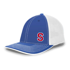 Simley Baseball - Royal/White/Royal Embroidered FlexFit Baseball Cap (404M)