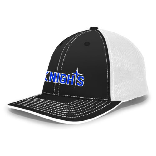 Knights Fastpitch - Black/White Embroidered FlexFit Baseball Cap (404M)