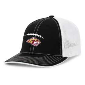 Lakeville South Football - Black/White Embroidered FlexFit Baseball Cap (404M)