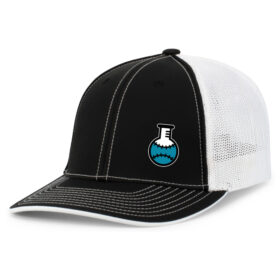 Catalyst Sports Lab - Black/White Embroidered FlexFit Baseball Cap (404M)