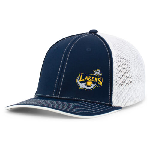 Prior Lake Fastpitch - Navy/White Embroidered FlexFit Baseball Cap (404M)