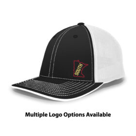 Lakeville South Hockey - Black/White/Black Embroidered FlexFit Baseball Cap (404M)