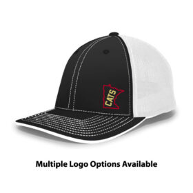 Lakeville IceCats Hockey - Black/White/Black Embroidered FlexFit Baseball Cap (404M)