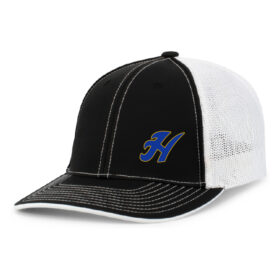 Hastings Hockey - Black/White Embroidered FlexFit Baseball Cap (404M)