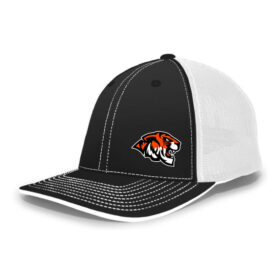 Farmington Hockey - Black/White/Black Embroidered FlexFit Baseball Cap (404M)
