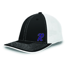 MN Rockers - Black/White/Black Embroidered FlexFit Baseball Cap (404M)