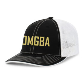 Osseo Maple Grove Basketball Basketball - Black/White Embroidered FlexFit Baseball Cap (404M)