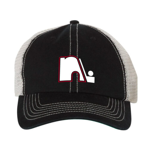 Lakeville North Hockey - Black/Stone Embroidered Vintage Trucker Cap (4710) - Image 2
