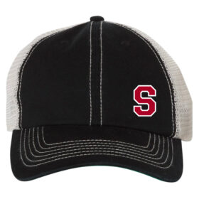Simley Baseball - Black/Stone Embroidered Vintage Trucker Cap (4710)