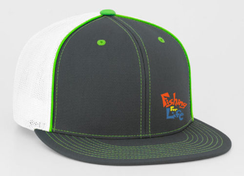Fishing For Life - Embroidered Flat Brimmed Hat (4D5)