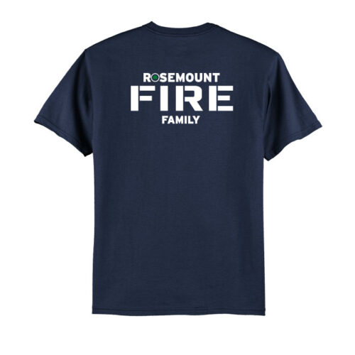 Rosemount Fire Dept - Printed Navy Fire Family Cotton Tee (5250) - Image 2
