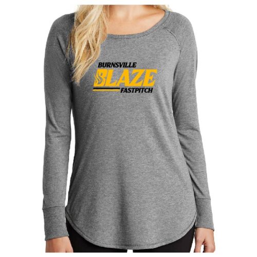 Burnsville Fastpitch - Printed Ladies Long Sleeve Tee (DT132L) - Image 3