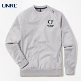 River Falls HS Hockey - Heather Gray Embroidered UNRL Crossover Crewneck