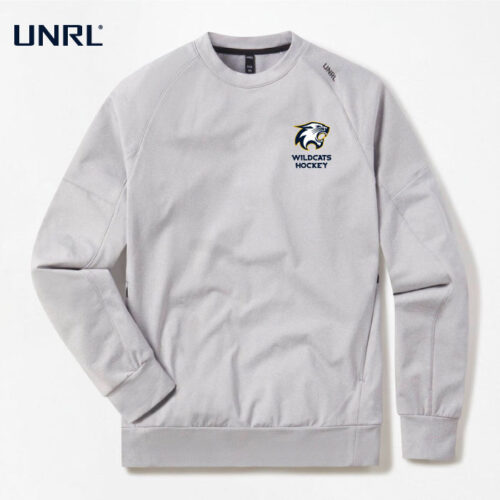 River Falls HS Hockey - Heather Gray Embroidered UNRL Crossover Crewneck