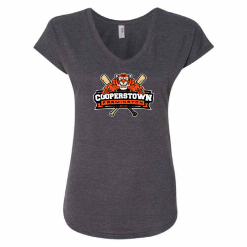 Farmington Cooperstown - Women's Vinyl V-Neck Tee Shirt (6750VL)
